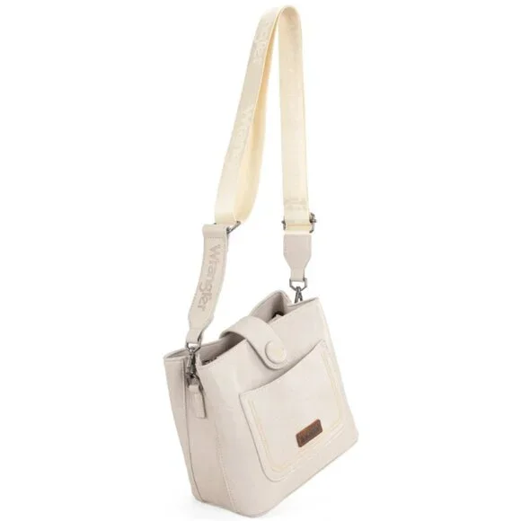 SOLD OUT! Wrangler Vintage Crossbody Purse, Adjustable Strap, 4 Compartments - Picture 5 of 5